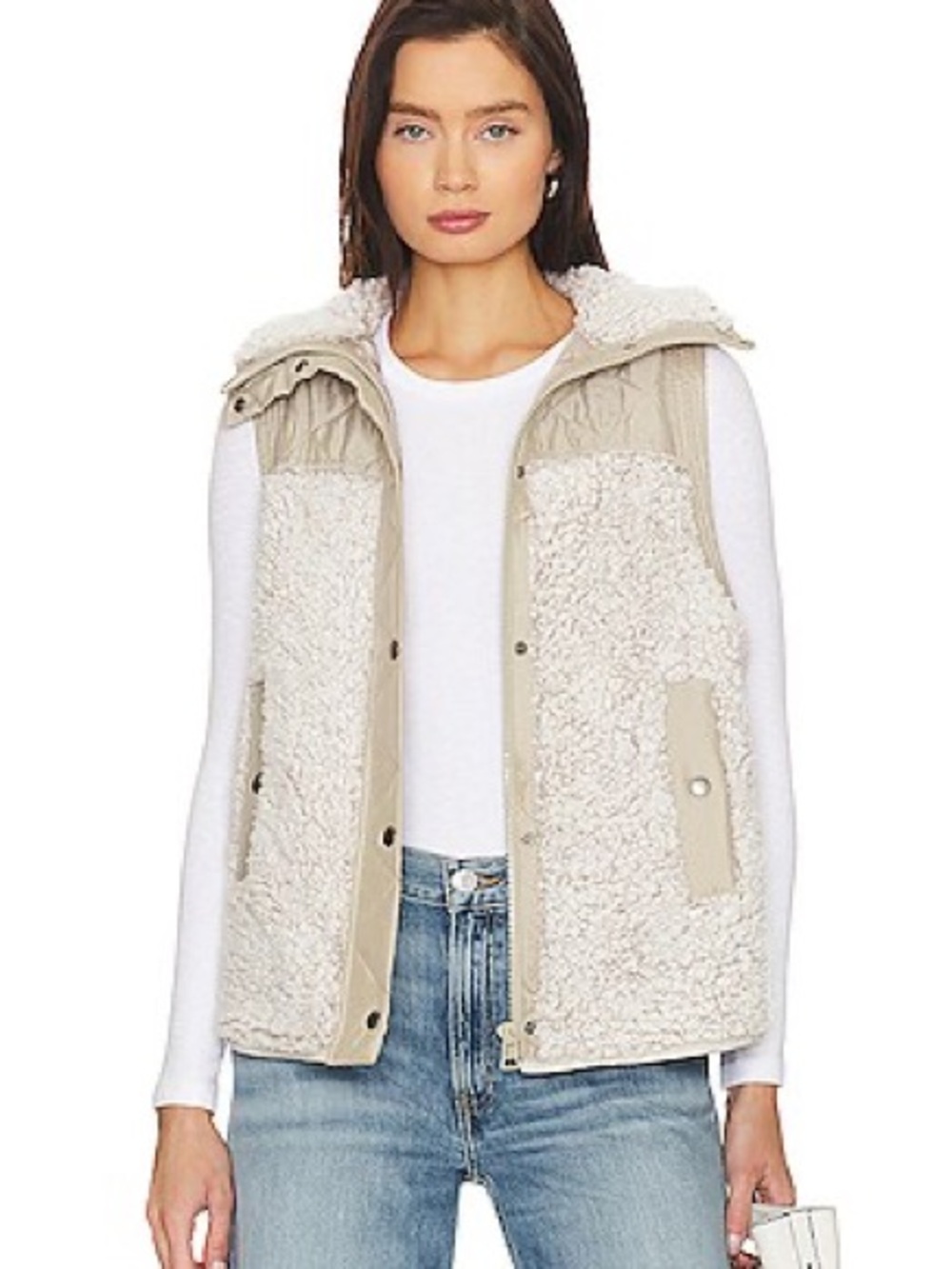 Blank NYC- Teddy Vest in Angel Eyes